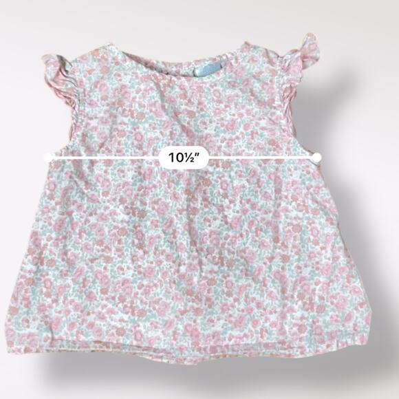 Edgehill Collection Floral Buttoned Blouse Toddlers 3T Pink White - Picture 3 of 8